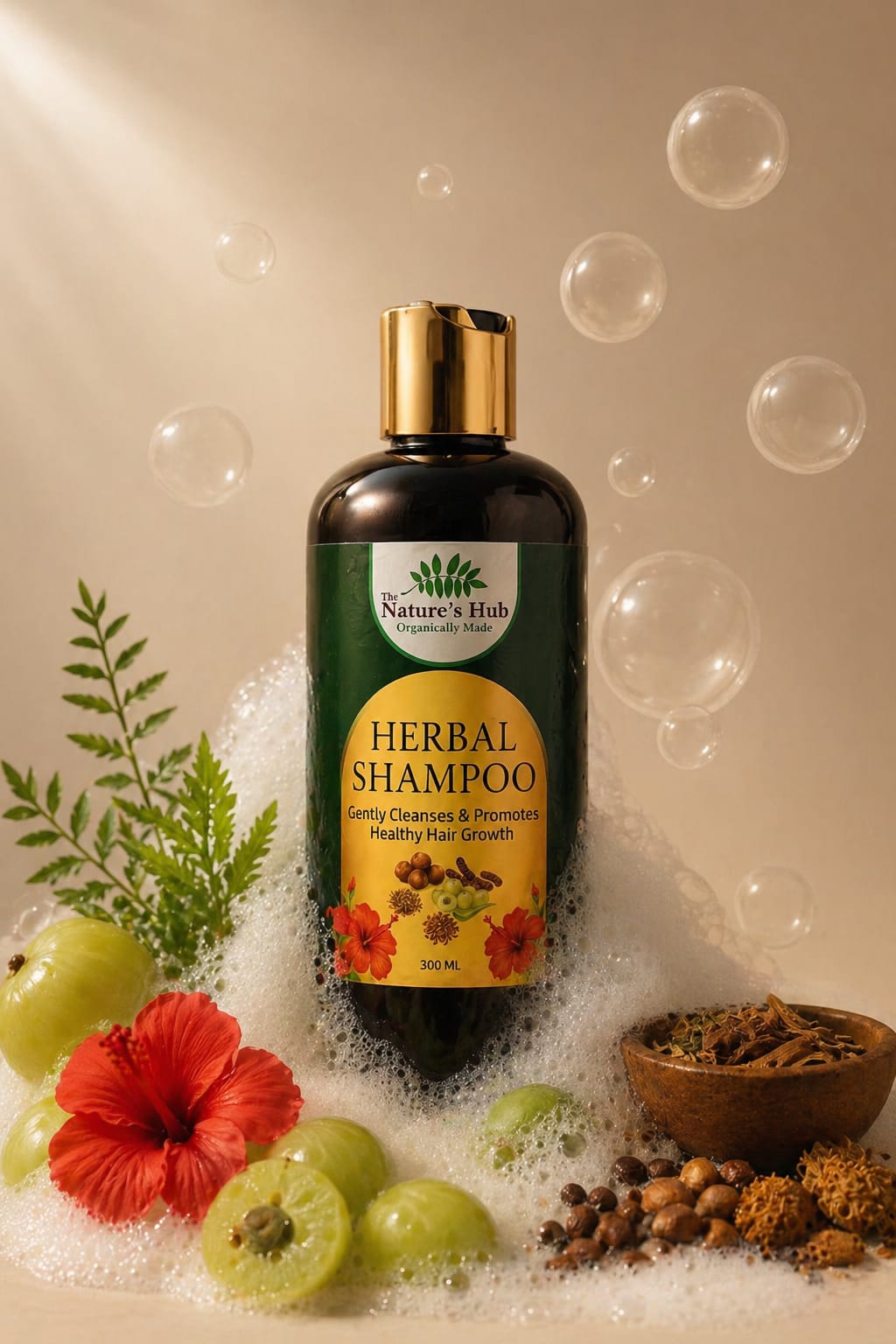 The Nature’s Hub Herbal Shampoo – Gentle Cleansing for Healthy-Looking Hair